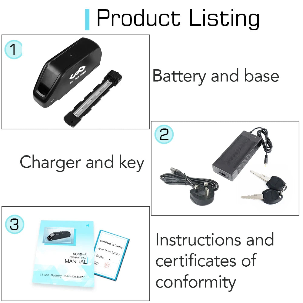 48v 52V 24ah Ebike Battery