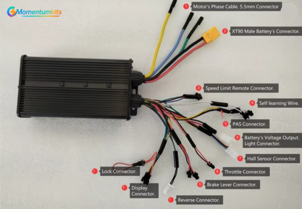 MK 3000W / 5000W Electric Bicycle Controller System – 48V–72V Dual Mode (60A / 80A)