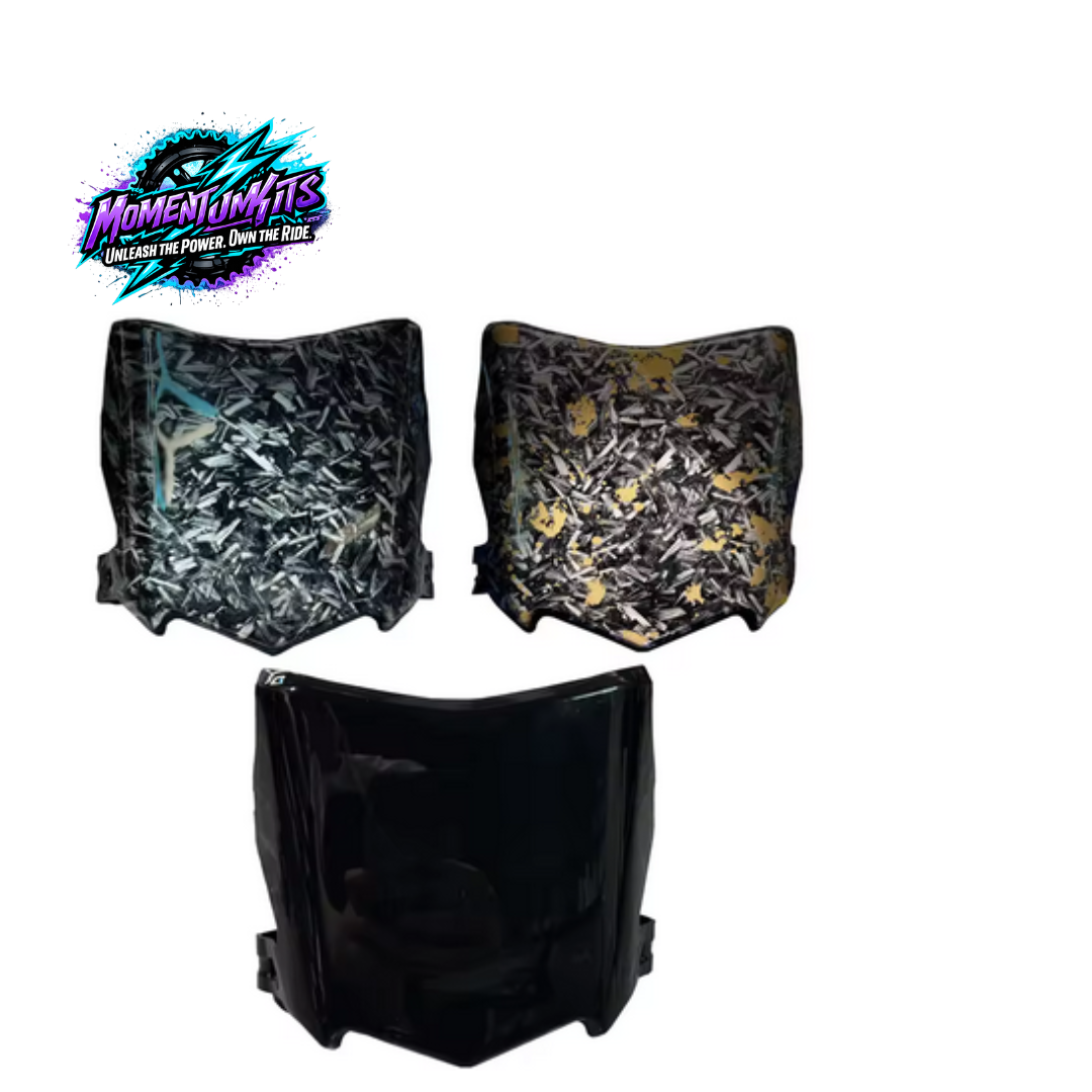 Carbon Style Front Number Plate / Headlight Cover – Surron & eMoto Compatibl